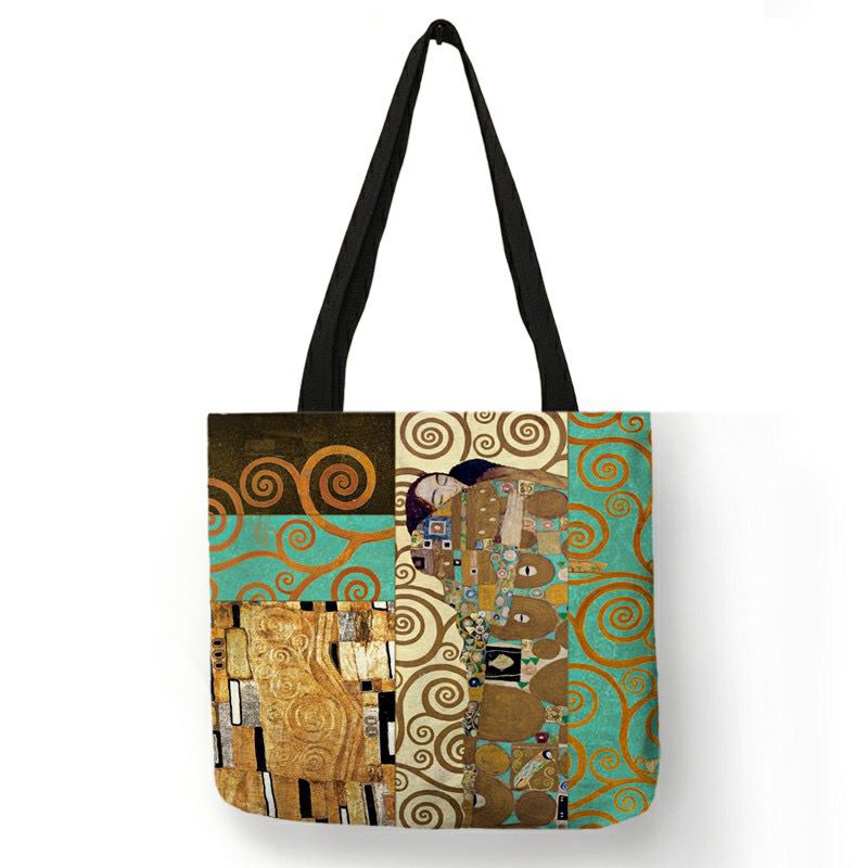 حقيبة غوستاف كليمت - ذهبي وتركوازي حقيبة غوستاف كليمت - ذهبي وتركوازي