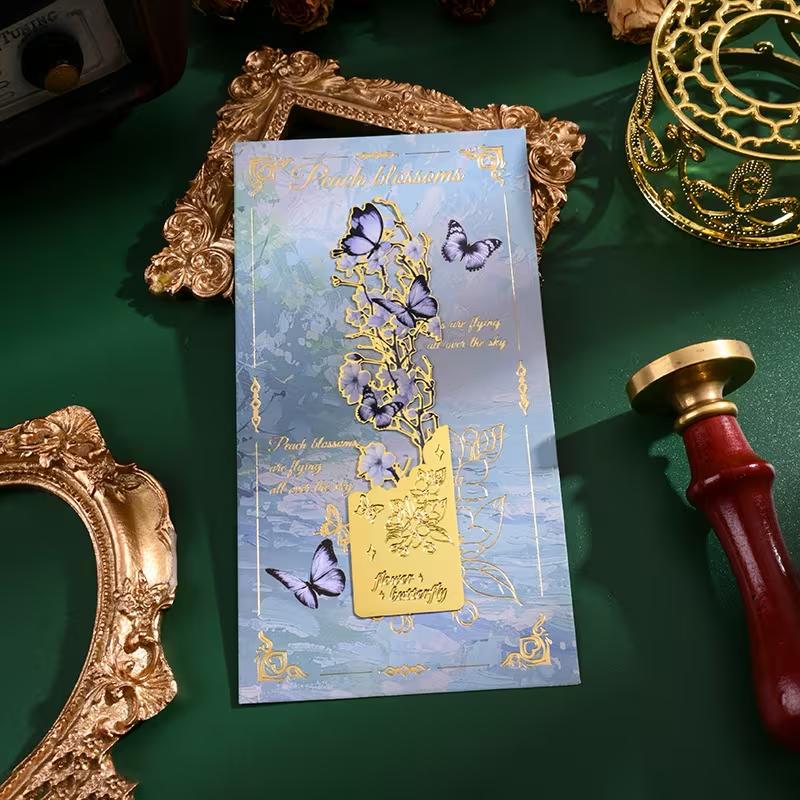 قاطع كتاب أزهار الخوخ سماوي