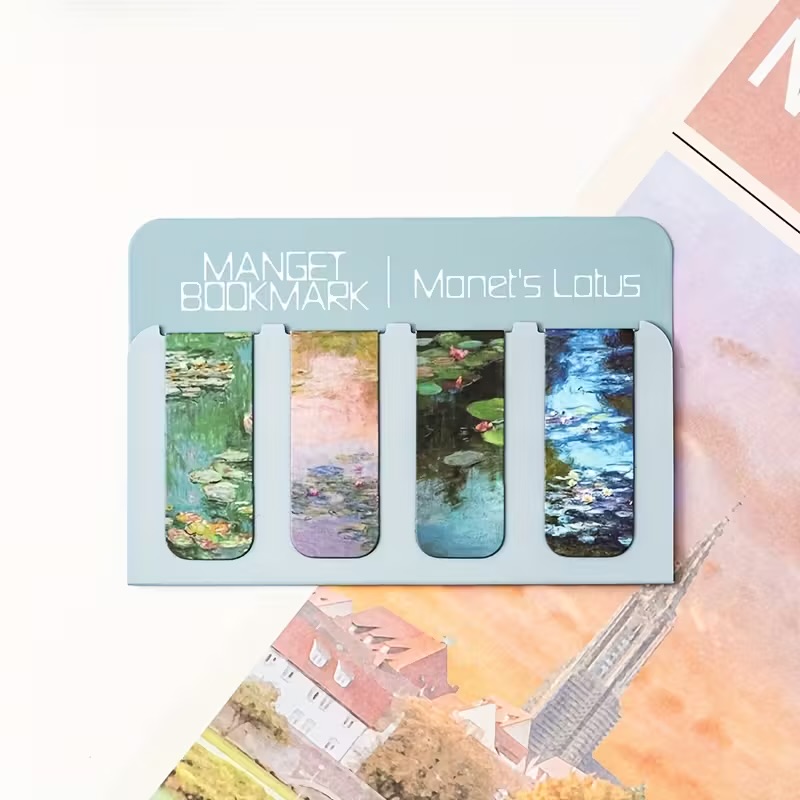 قواطع كتب مغناطيسية زنابق مونيه