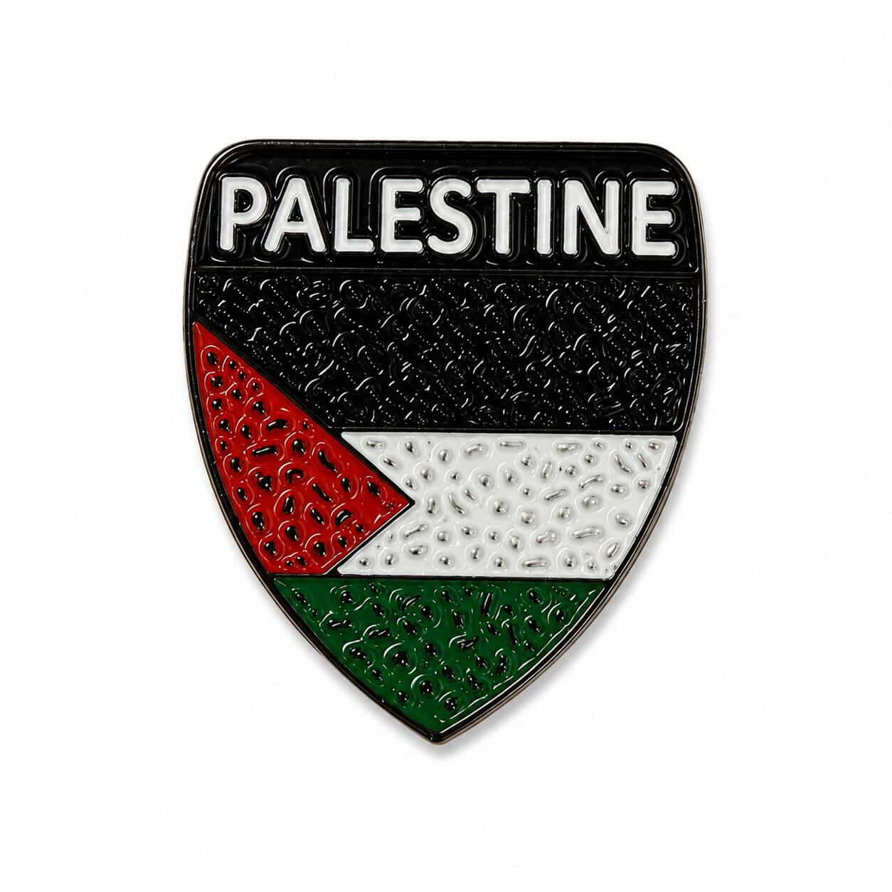 ملصق علم فلسطين معدن